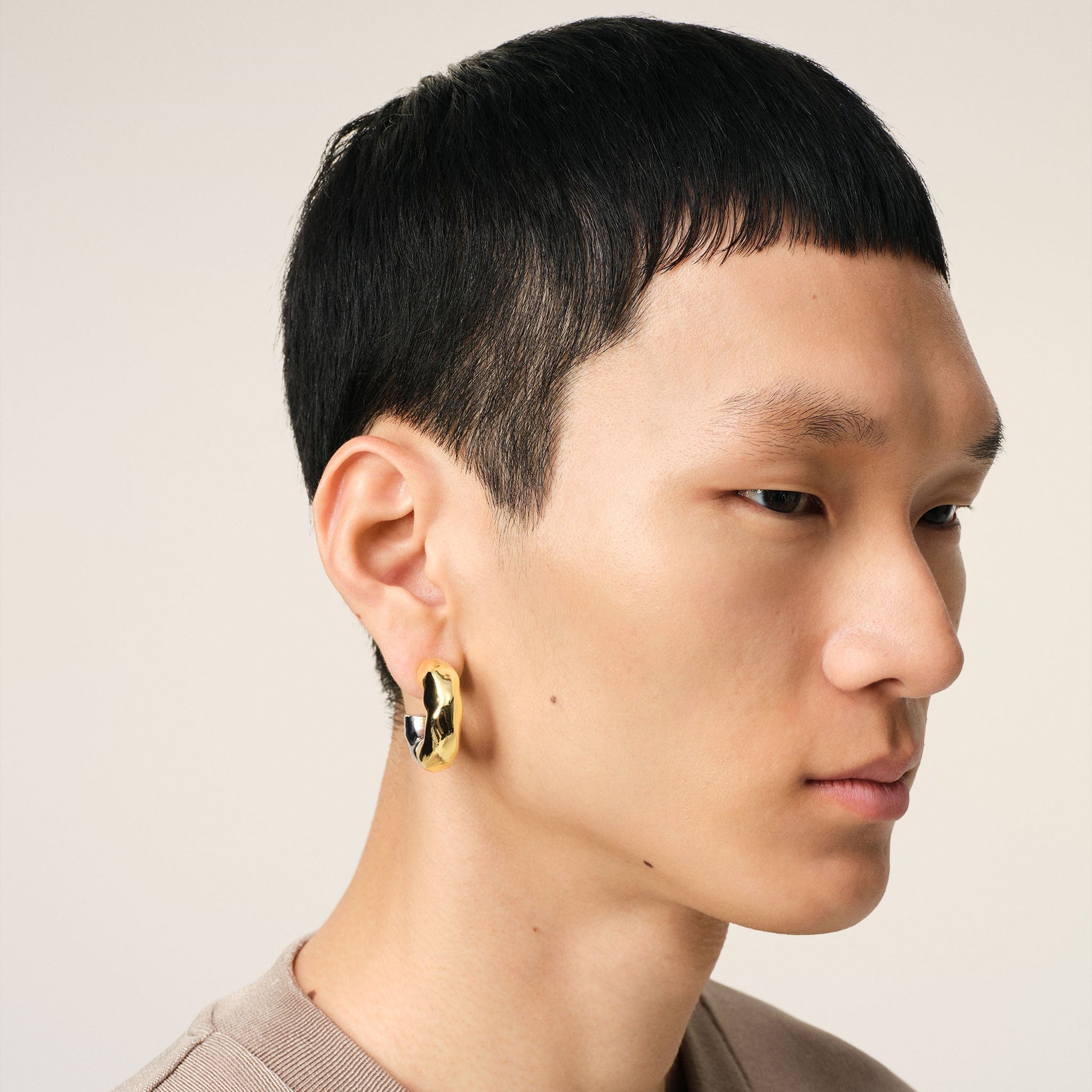 Gold Brass Dune Hoops