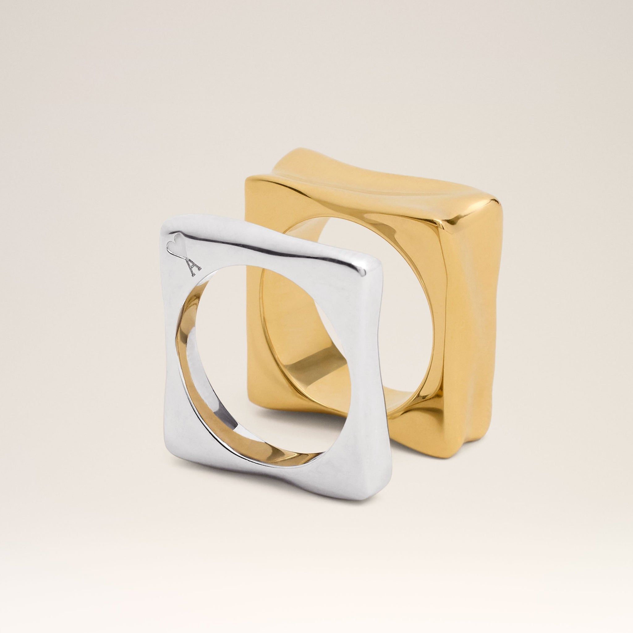 Gold Brass Dune Ring