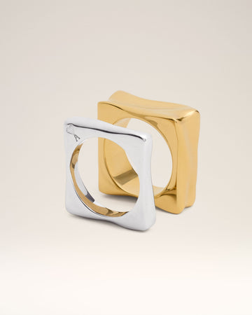 Gold Brass Dune Ring