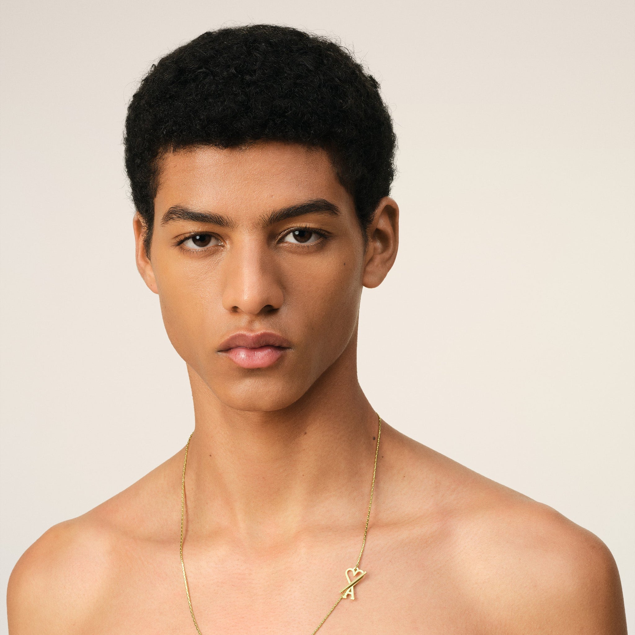 Gold Brass Ami de Coeur Chain Necklace