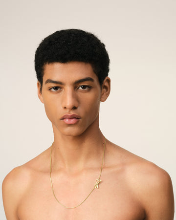 Gold Brass Ami de Coeur Chain Necklace