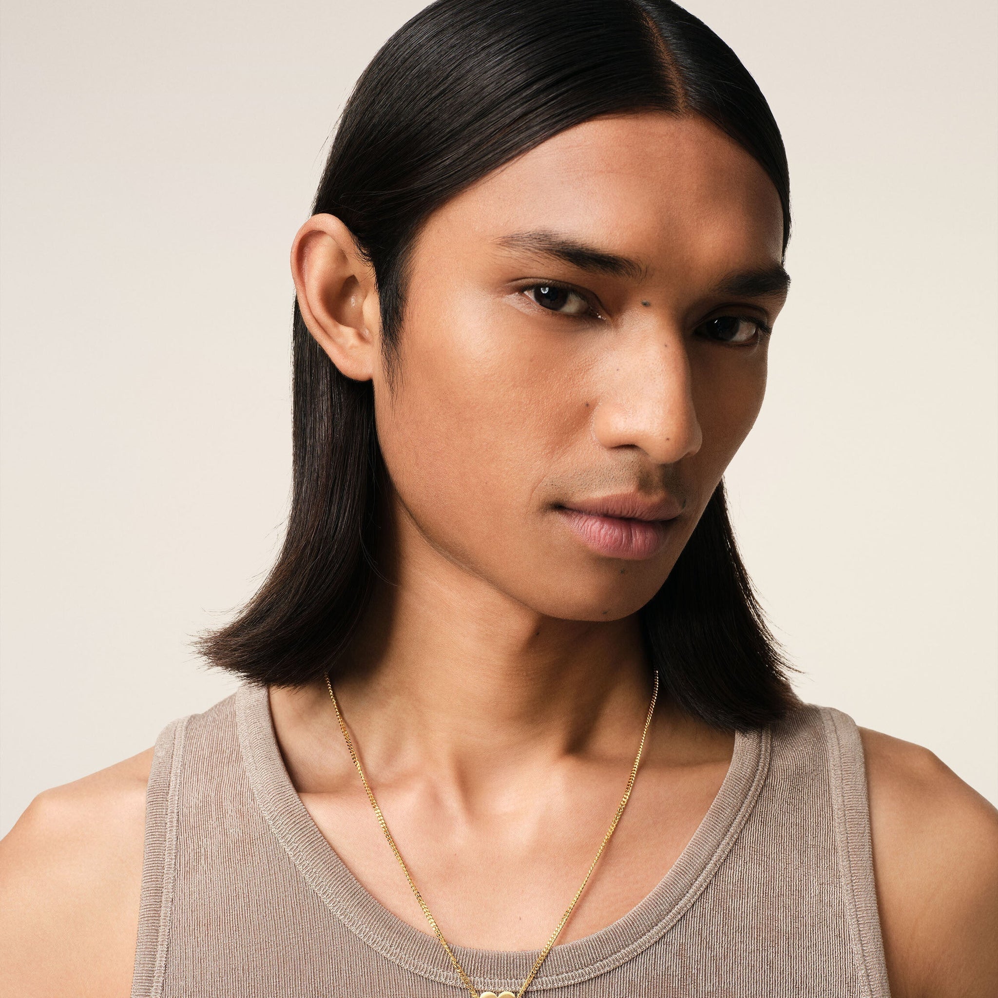 Gold Brass Ami De Coeur Pendant Necklace