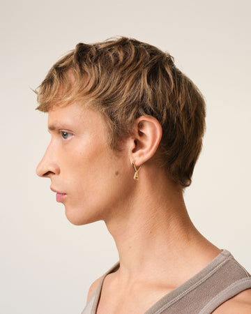 Gold Brass Small Ami De Coeur Hoop