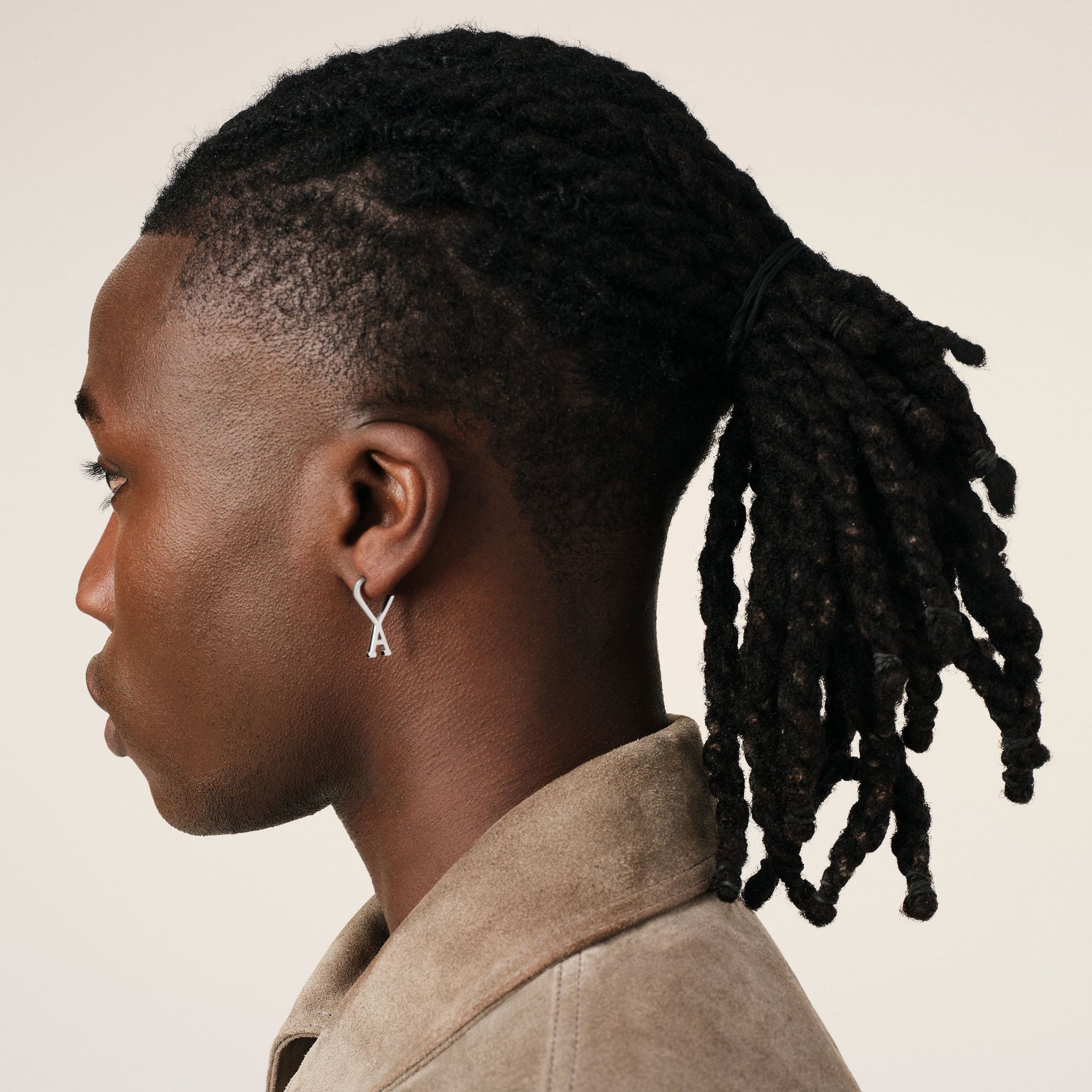 Silver Brass Small Ami De Coeur Hoop