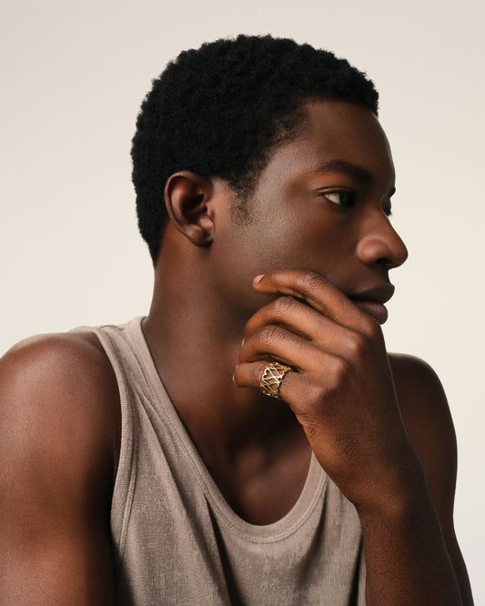 Gold Brass Ami de Coeur Ring