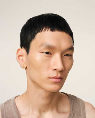 Gold Brass Ami De Coeur Studs