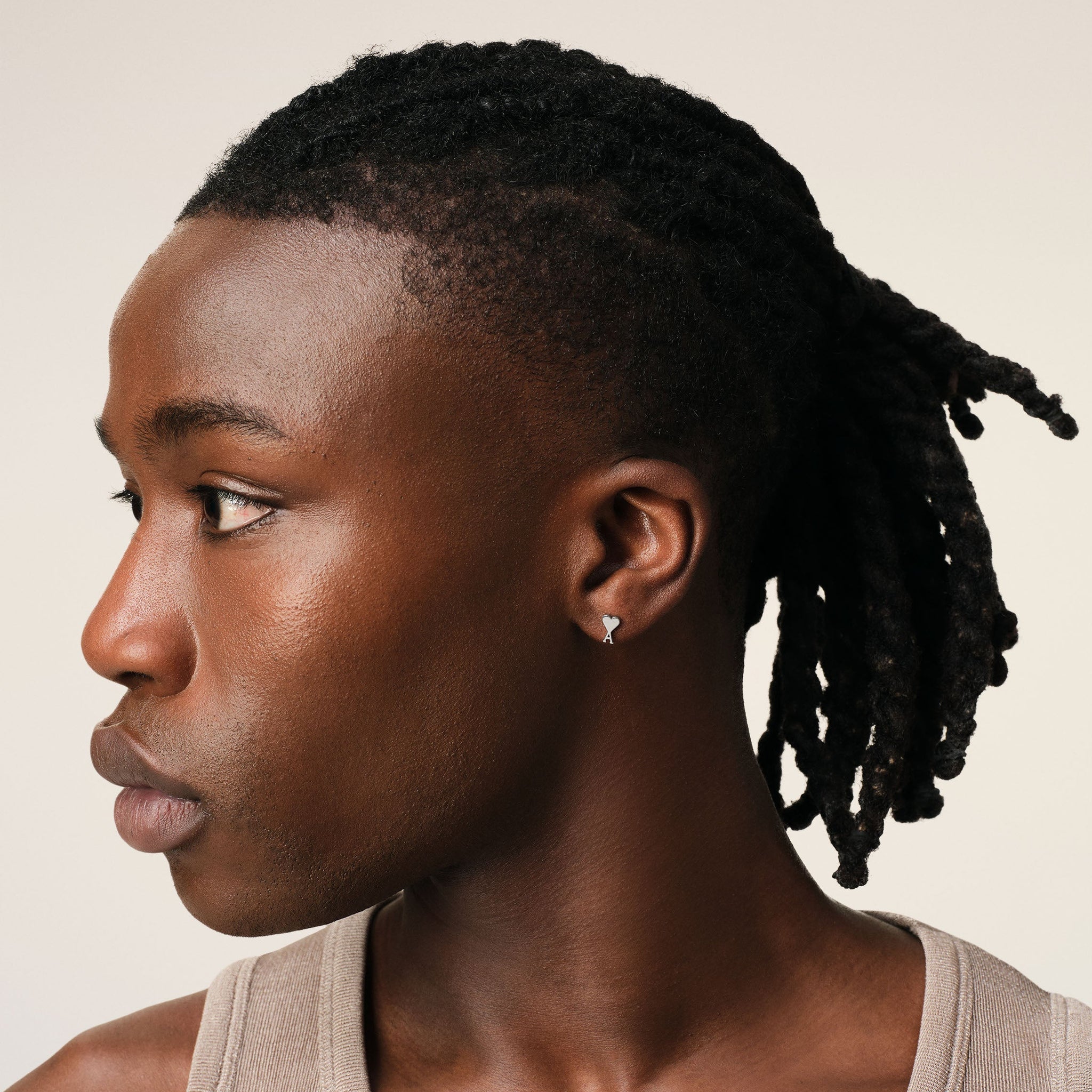 Silver Brass Ami De Coeur Studs