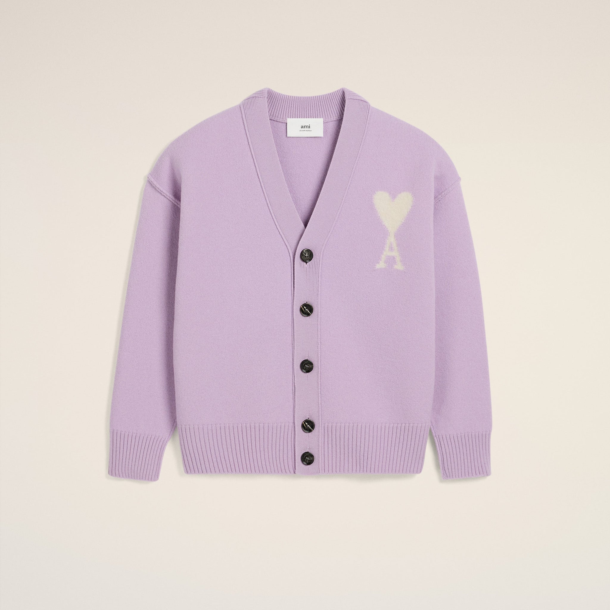 Purple Wool Ami de Coeur Cardigan