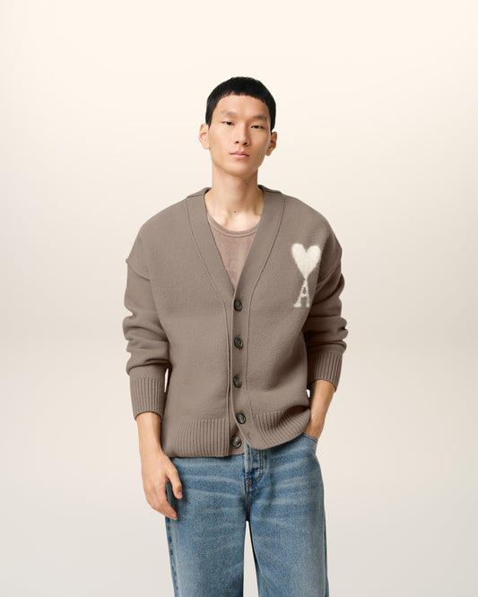Taupe Wool Ami de Coeur Cardigan