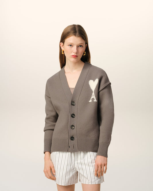 Taupe Wool Ami de Coeur Cardigan