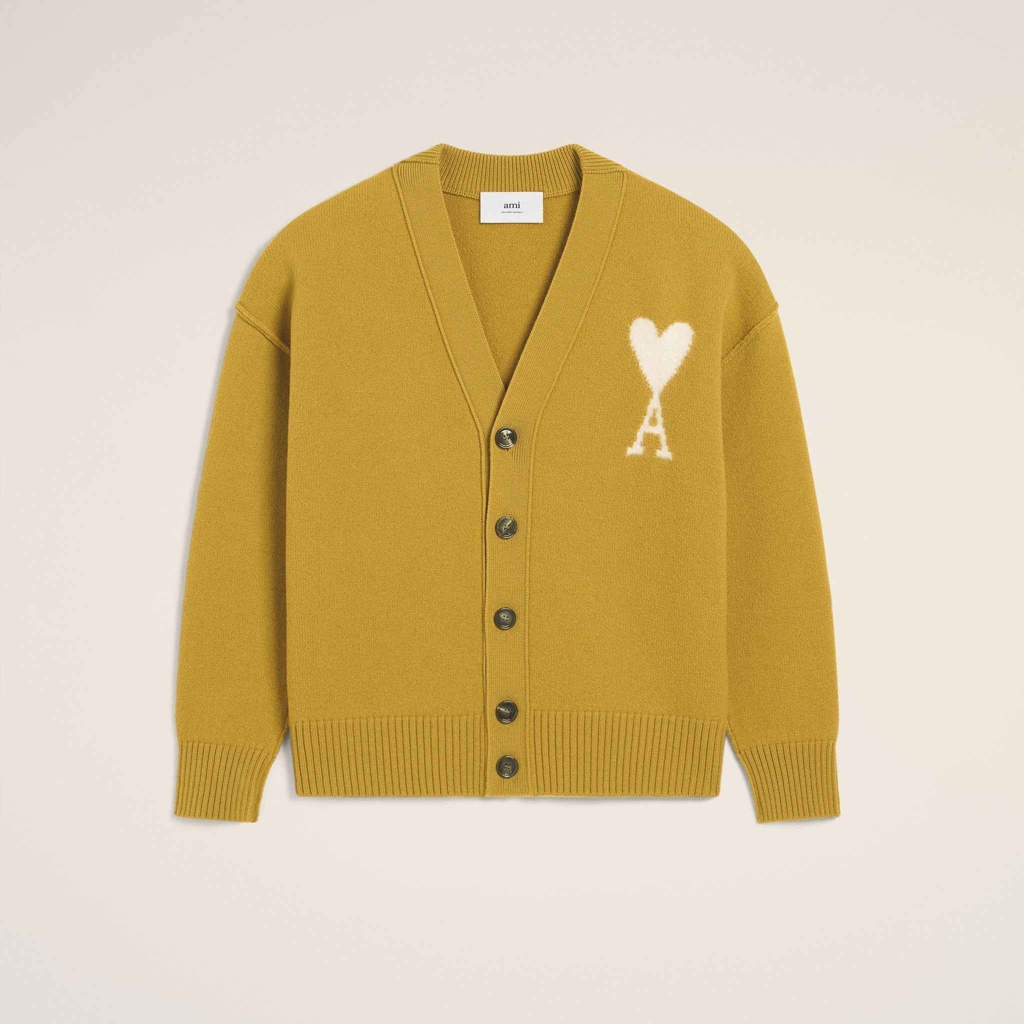 Mustard Wool Ami de Coeur Cardigan
