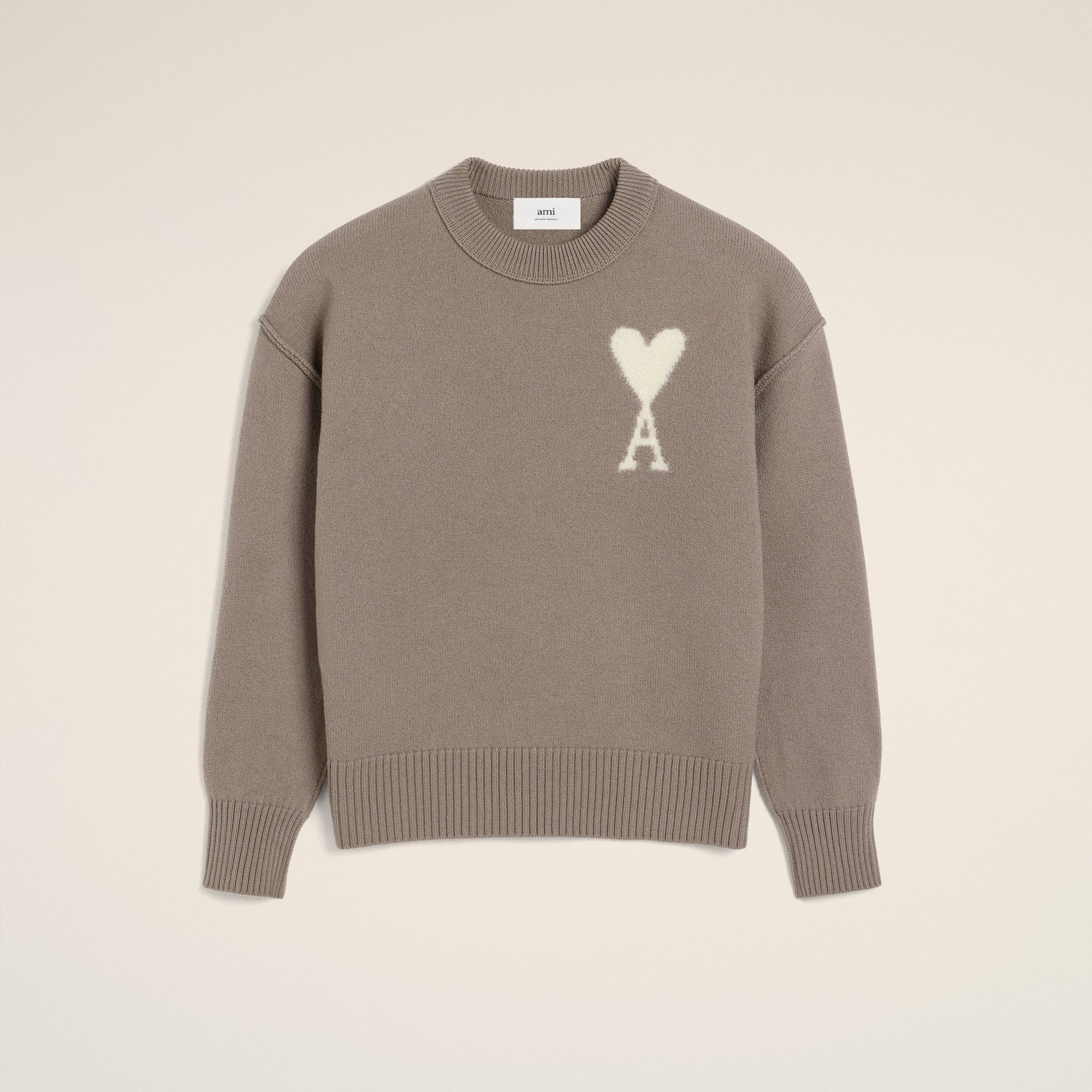 Taupe Wool Ami de Coeur Sweater