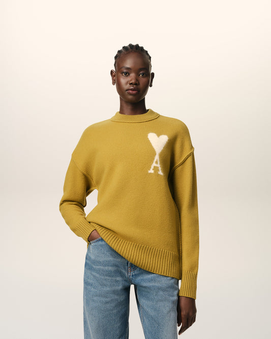 Mustard Wool Ami de Coeur Sweater