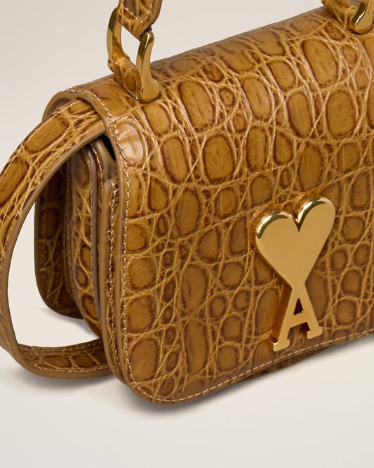 Brown Leather Paris Paris Nano Bag