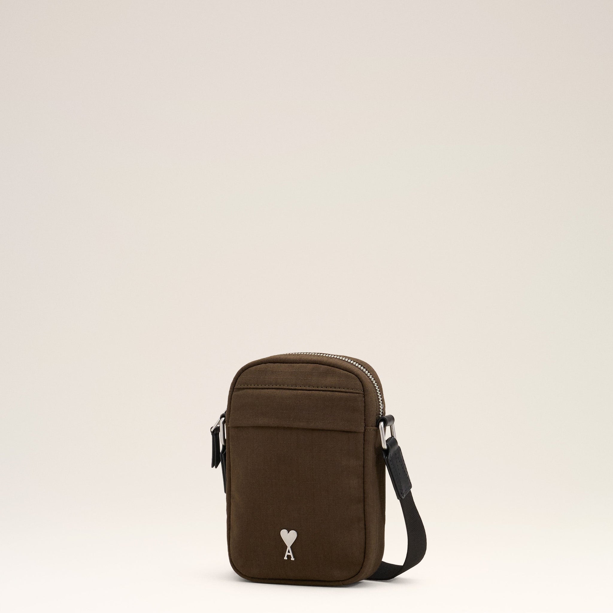 Green Canvas Small Ami de Coeur Crossbody Bag