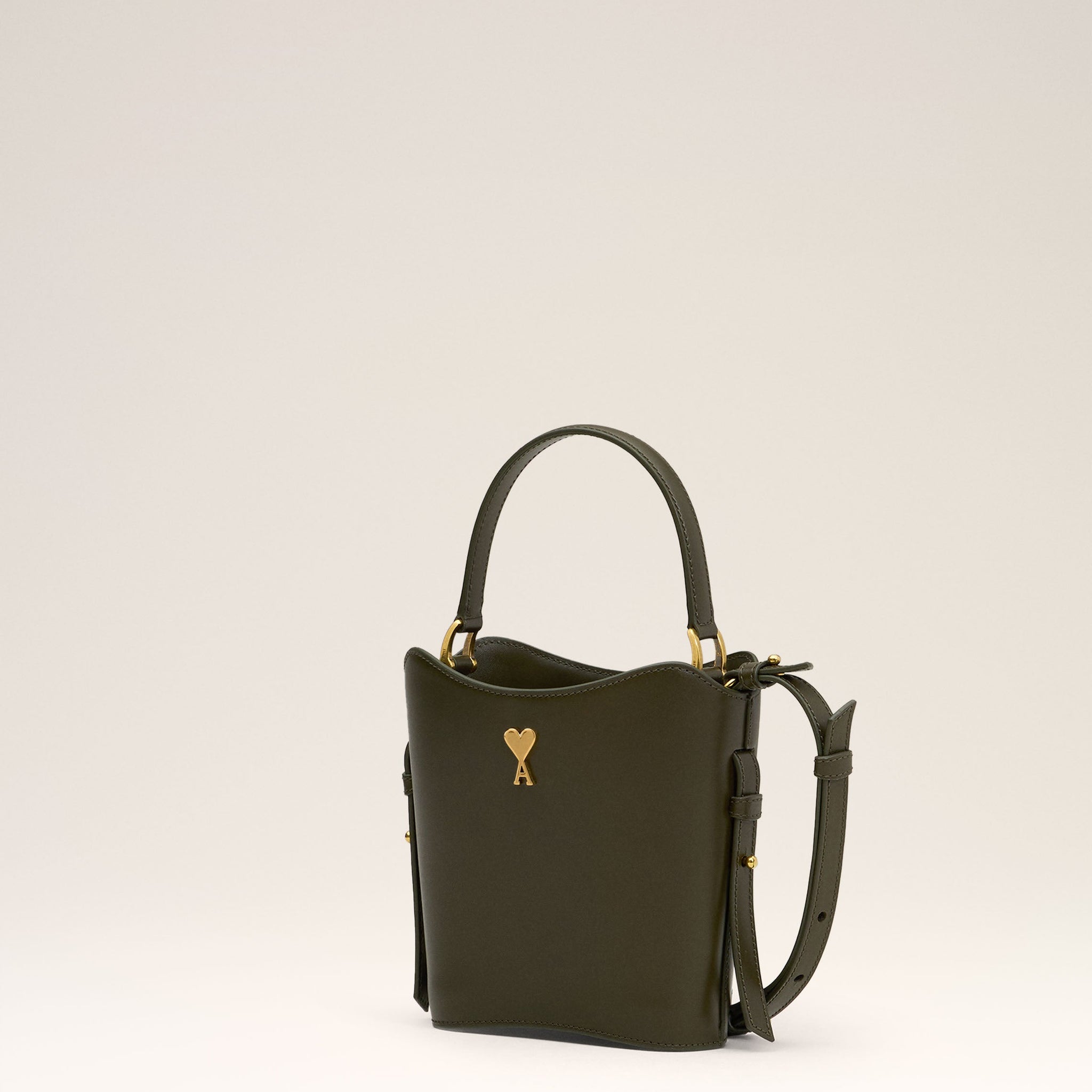 Green Leather Mini Paris Paris Bucket Bag