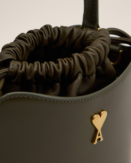 Green Leather Mini Paris Paris Bucket Bag
