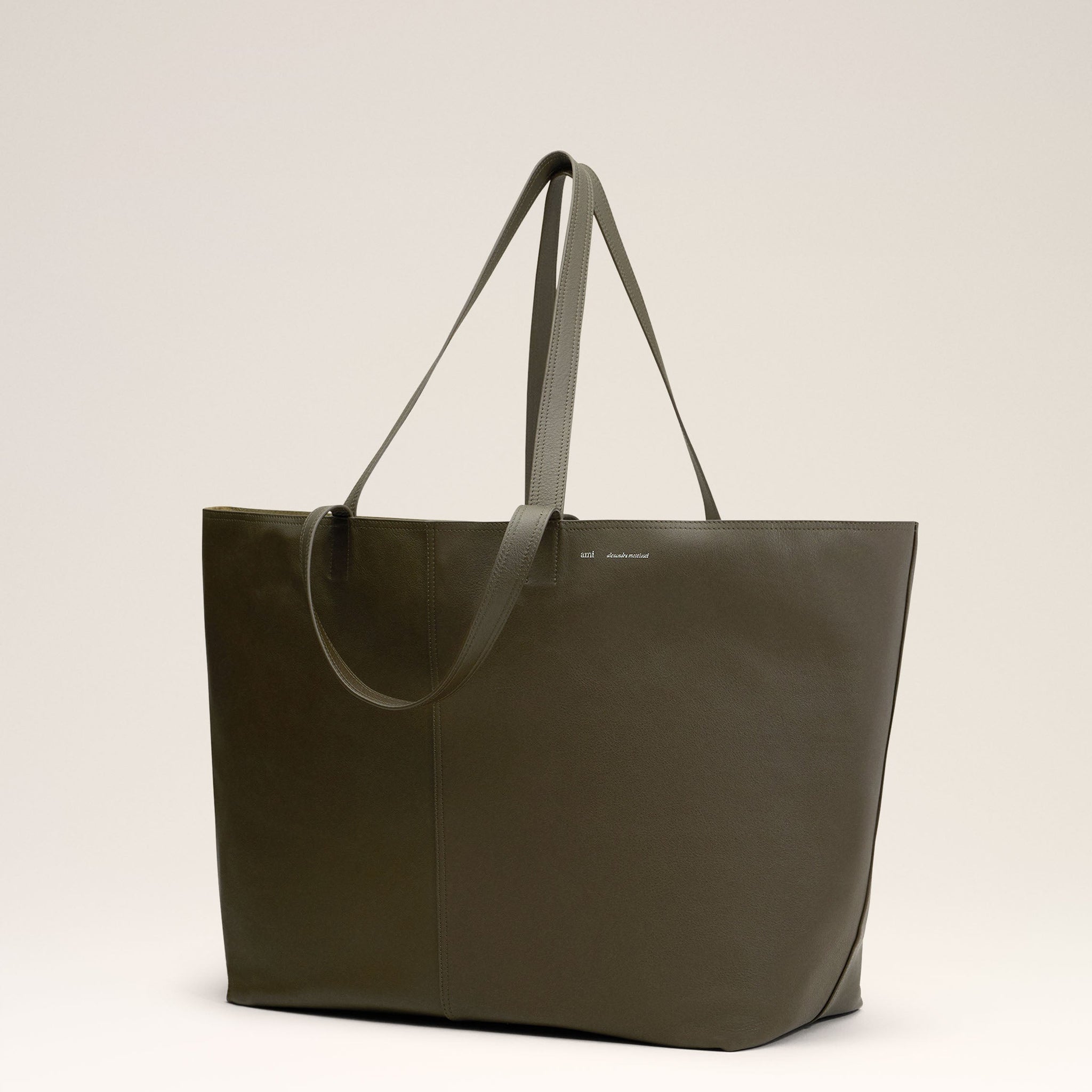 Green Leather Midi Maxi Tote Bag
