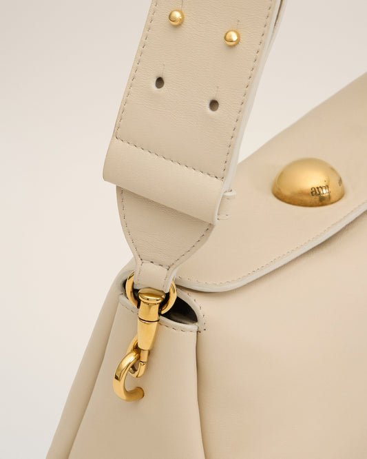 Beige Leather Carrousel Bag