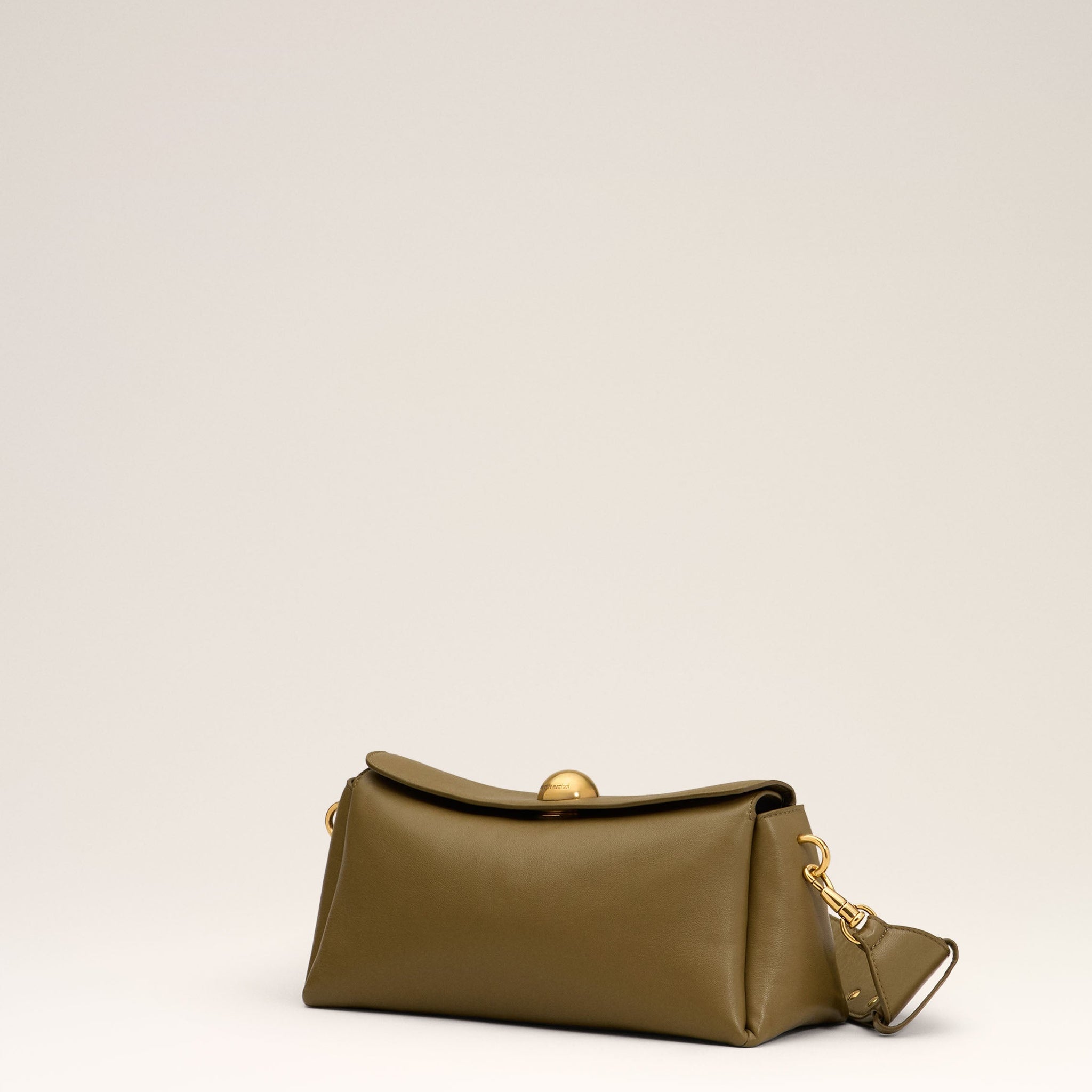 Khaki Leather Carrousel Bag