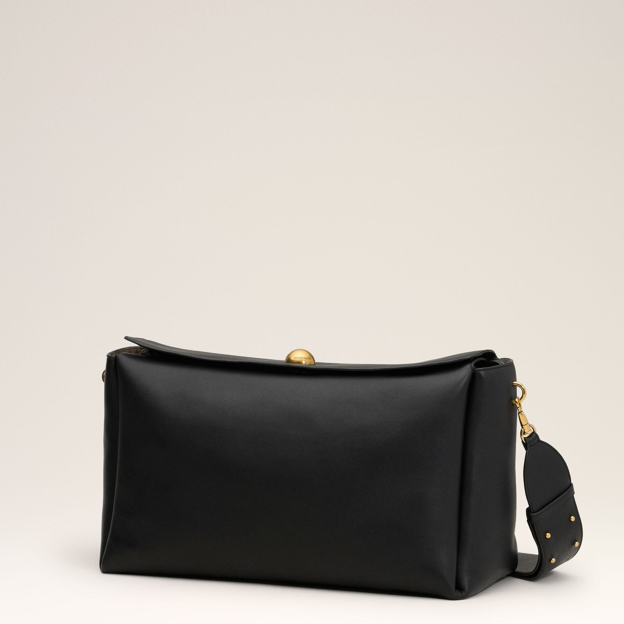 Black Leather Large Carrousel Bag