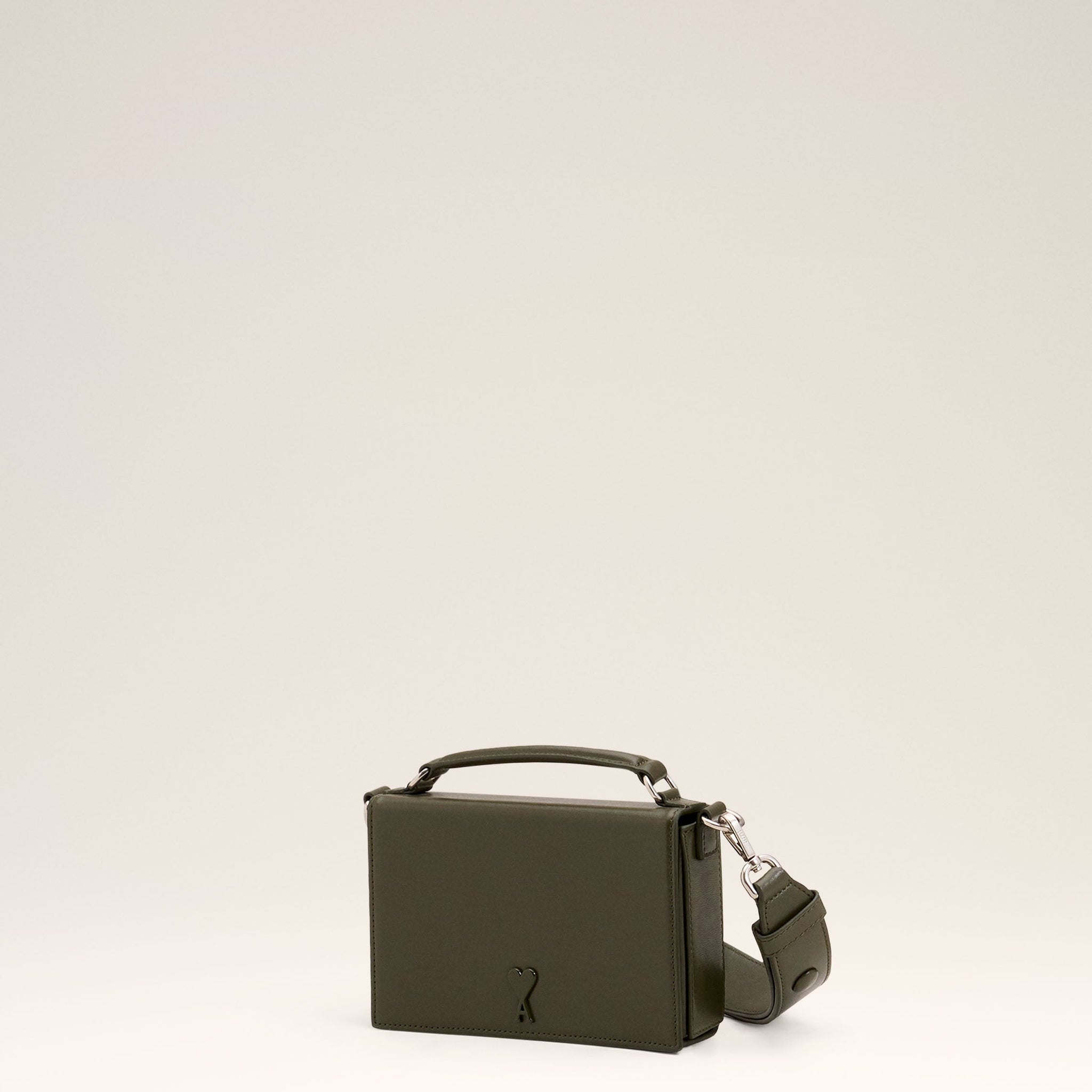 Green Leather Ami de Coeur Lunch Box Bag