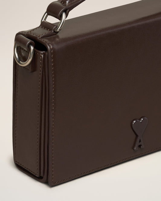 Brown Leather Ami de Coeur Lunch Box Bag