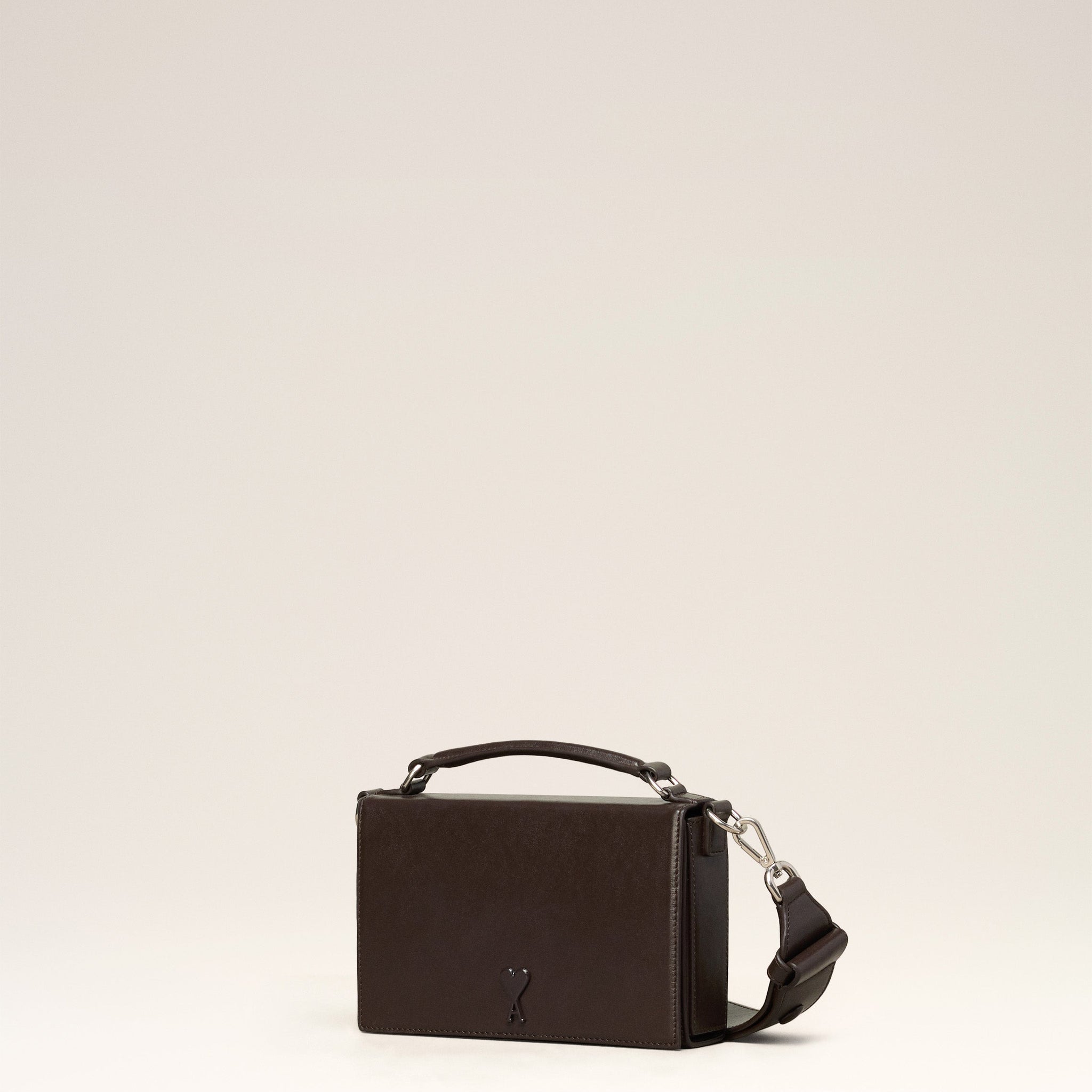 Brown Leather Ami de Coeur Lunch Box Bag