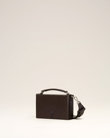 Brown Leather Ami de Coeur Lunch Box Bag
