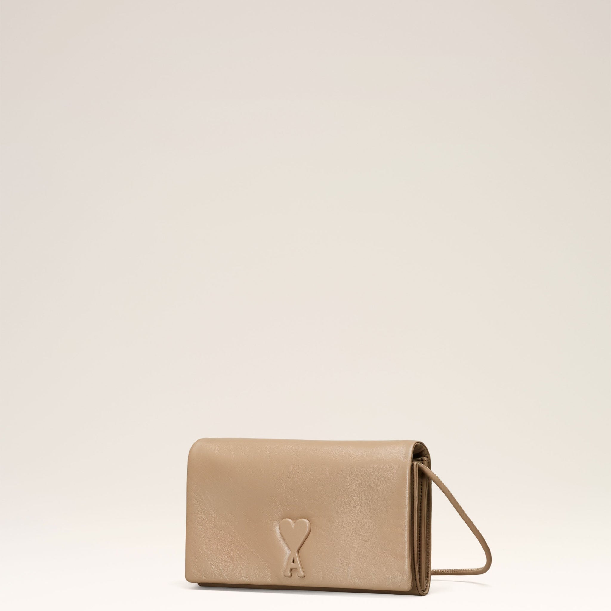 Beige Leather Voulez-Vous Wallet Strap
