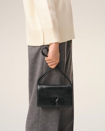 Black Smooth Leather Voulez Vous Wallet Strap