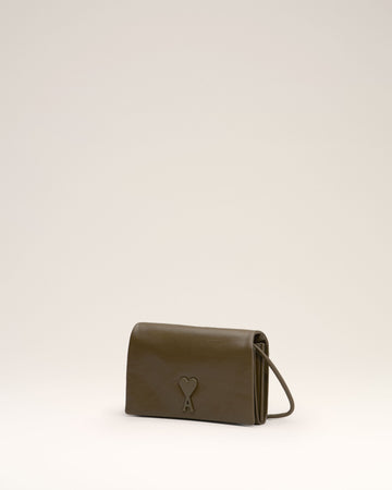 Khaki Leather Voulez-Vous Wallet Strap