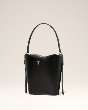 Black Leather Paris Paris Bucket Bag