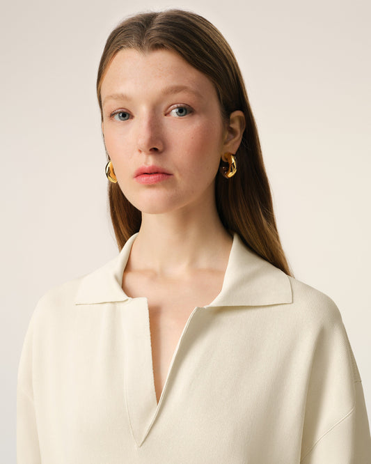 Beige Short Sleeve Polo