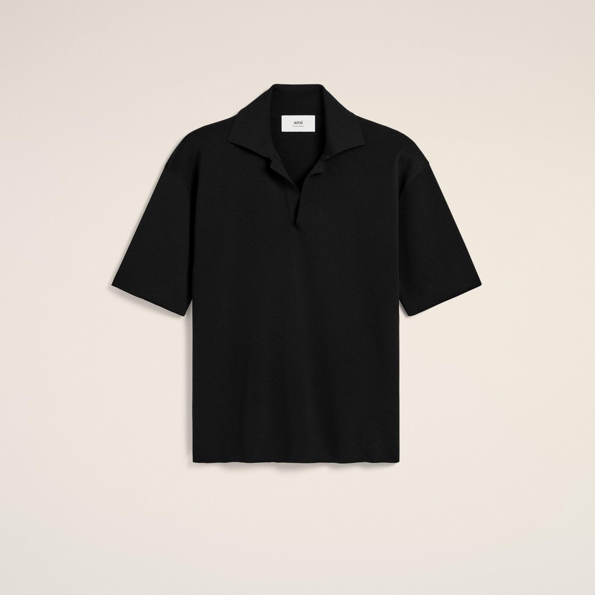 Black Short Sleeve Polo