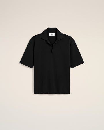 Black Short Sleeve Polo
