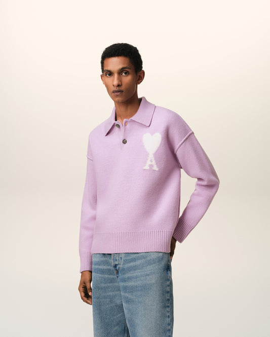 Purple Wool Ami de Coeur Polo