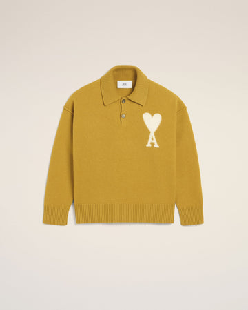 Mustard Wool Ami de Coeur Polo