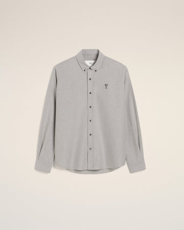 Grey Cotton Button-Down Ami de Cœur Shirt
