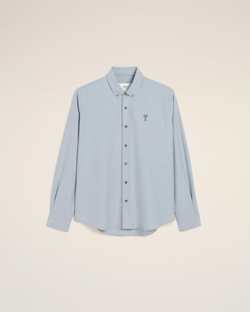 Blue Cotton Button-Down Ami de Cœur Shirt