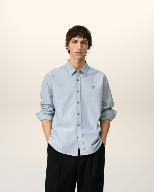 Blue Cotton Button-Down Ami de Cœur Shirt
