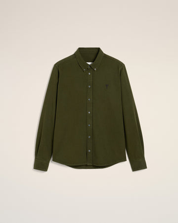 Green Cotton Button-Down Ami de Coeur Shirt