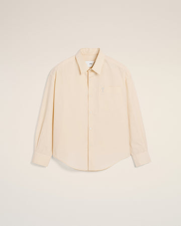 Beige Cotton Ami de Coeur Boxy Shirt