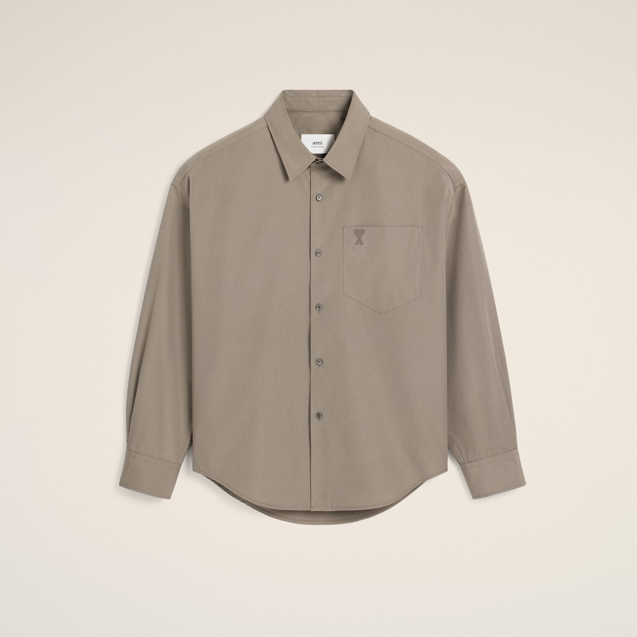 Beige Cotton Ami de Coeur Boxy Shirt