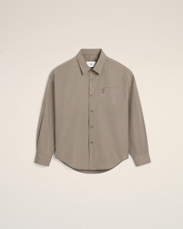 Beige Cotton Ami de Coeur Boxy Shirt