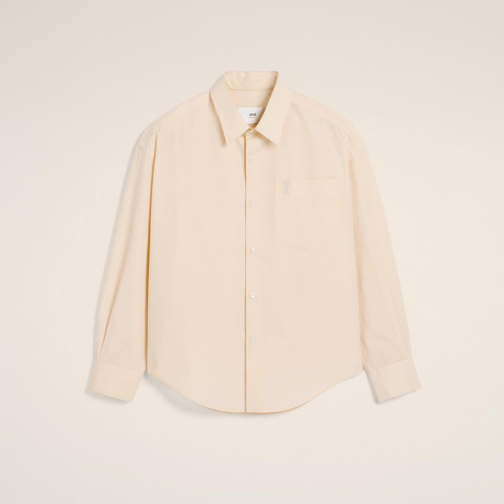 Beige Cotton Ami de Coeur Boxy Shirt