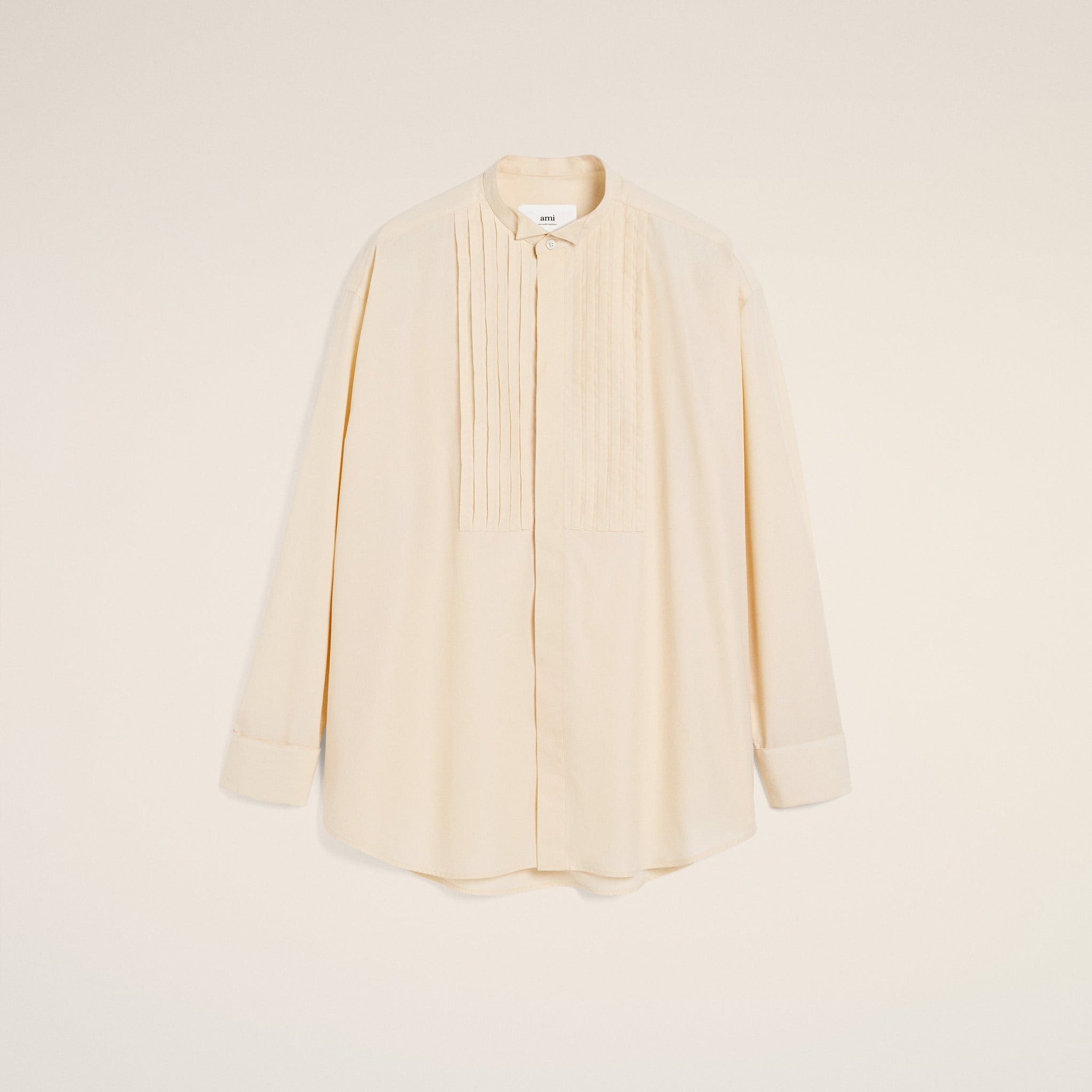Beige Cotton Oversized Shirt