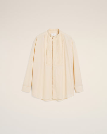 Beige Cotton Oversized Shirt