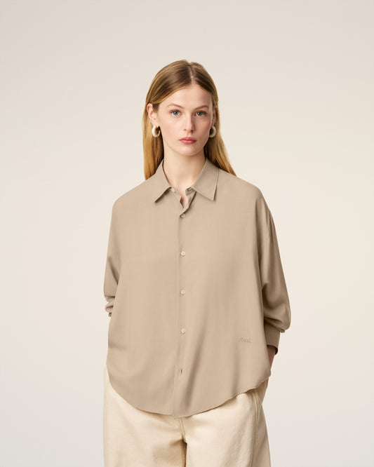 Beige Ami Boxy Shirt