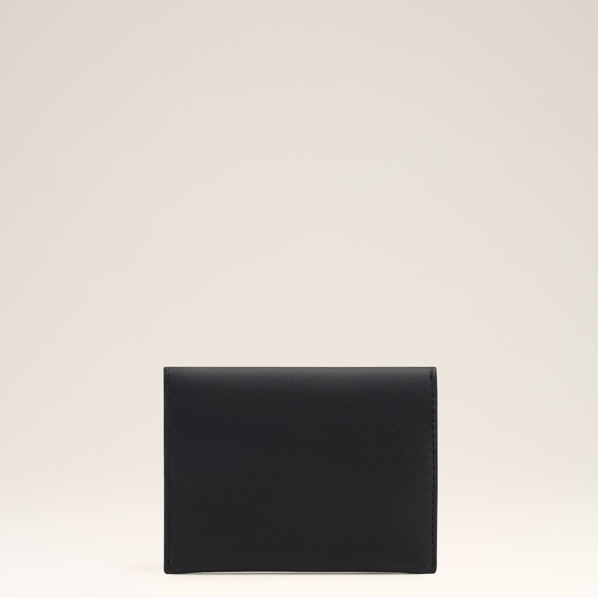 Black Leather Carrousel Folded Card Holder
